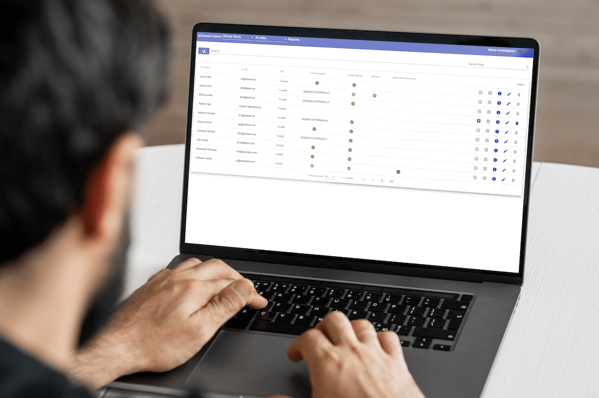 Digital Consent for a Clinical Trial